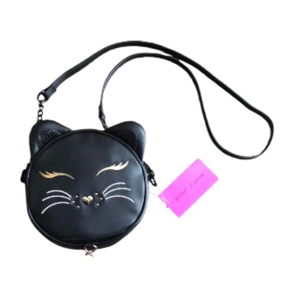 Betsey Johnson Handbags - Betsey Johnson black cat kitsch crossbody bag New with tags